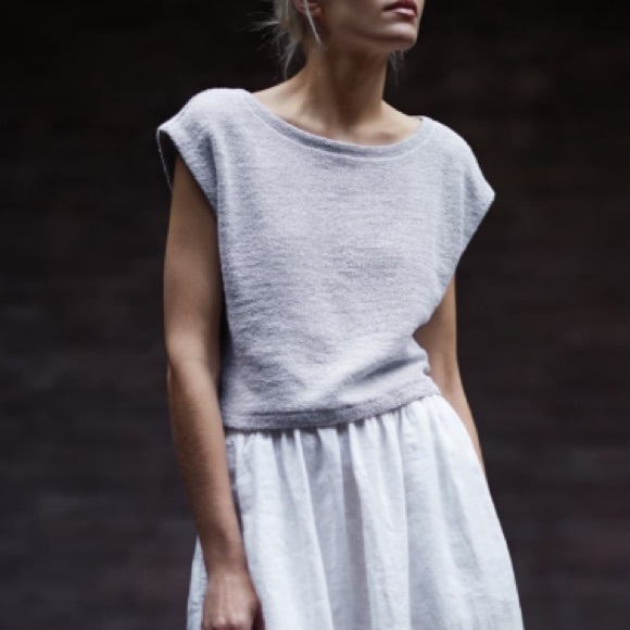 Eileen Fisher Tops - Eileen Fisher Bateau Neck Cotton Blend Top